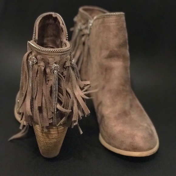 Not Rated Shoes - Suede Fringe Boots